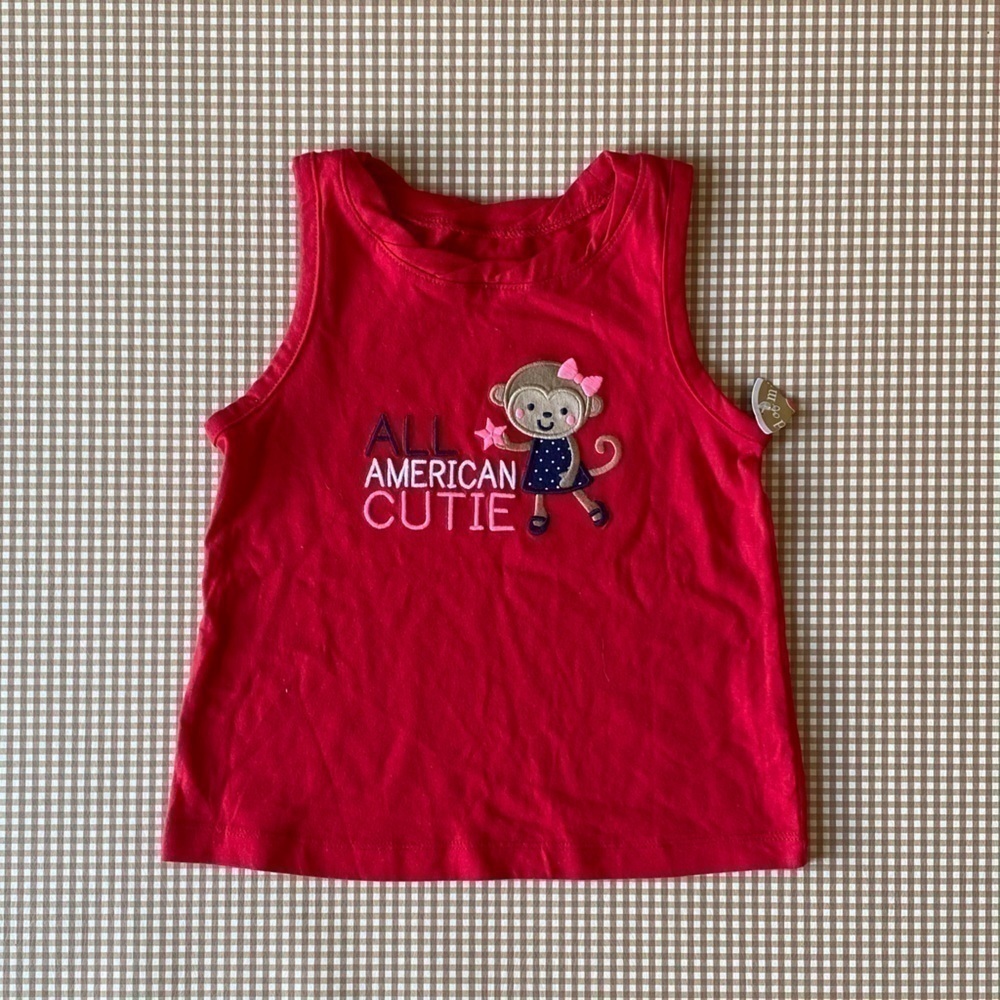Carter’s All American Cutie Red tank top. Size 4. NWT‎